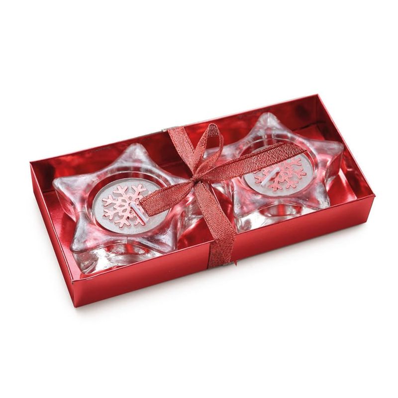 Vela Estrela com Porta Vela (Velas em Kits) - 1 Kit com 4 Peças