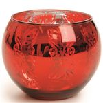 Castiçal Sem Vela Vermelha (Porta Velas em Vidro)  - 6 Unidades