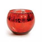Castiçal Sem Vela Vermelha (Porta Velas em Vidro)  - 6 Unidades