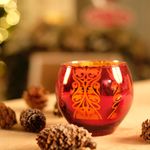 Castiçal Sem Vela Vermelha (Porta Velas em Vidro)  - 6 Unidades