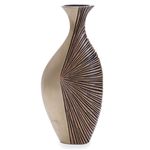 Vaso Infinity, em Resina Marrom e Dourado