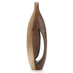 Vaso Infinity, em Resina Marrom e Dourado