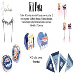 Kit Festa para Decoração de Mesa - Ursinho Marinheiro