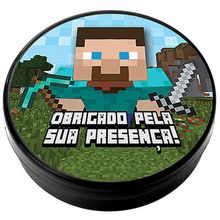 Latinha Plástica 5x1 Lembrancinha Minecraft STEVE