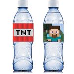 Adesivo Especial Água Mineral Minecraft Steve e TNT - 06 Un