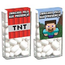 Adesivo Especial para Tic Tac Minecraft STEVE e TNT - 08 Un