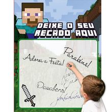 Mural de Recados Especial Minecraft STEVE