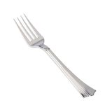 Garfo Plástico Inox Refeição Clássica - 10 Un