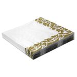 Guardanapo Estampado 33cm Borda Dourada - 20 Un