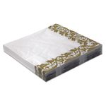 Guardanapo Estampado 33cm Borda Dourada - 20 Un