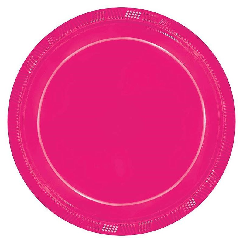 Prato Color 23cm Rosa Neon - 10 Un