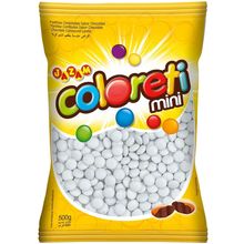 Pacote Mini Confete Coloreti Chocolate BRANCO - 300g