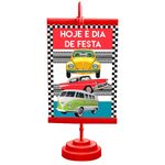 Enfeite de Mesa Banner Especial Carros Vintage