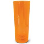 Copo Acrílico com Pisca Long Drink 350ml - Laranja