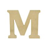 Letra em MDF Cru 12cm - M