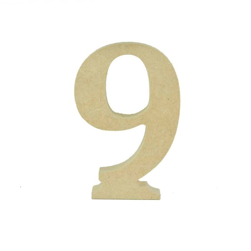 Número em MDF Cru 12cm - 9