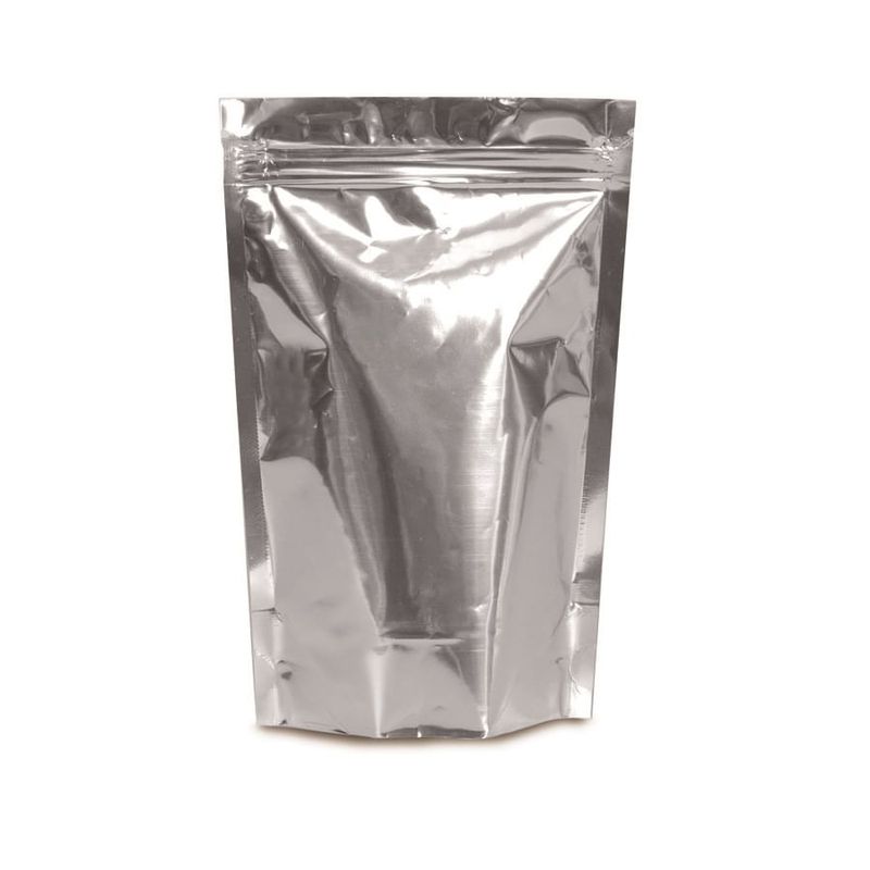 Sacola Metalizada com Ziper Prata 16x12+3,5 Sanf - 8 Un