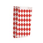 Saquinho para Pipoca Hot Dog Losango Vermelho Grande 14x8x4 - 50 Un