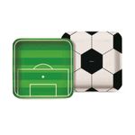 Futebol - Prato Quadrado 18cm - 8 Un