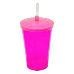 Copo Mini Shake em Acrílico 300ml - Rosa Neon