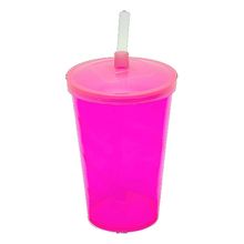 Copo Mini Shake em Acrílico 300ml - Rosa Neon