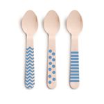 Talheres Decorativos Madeira Colher Azul - 8 Un