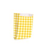 Saquinho para Lanche xadrez Amarelo 10x8x4 - 50 Un