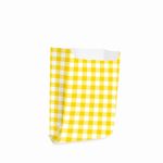 Saquinho para Lanche xadrez Amarelo 10x8x4 - 50 Un