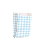 Saquinho para Lanche xadrez Azul Bebe 10x8x4 - 50 Un