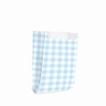 Saquinho para Lanche xadrez Azul Bebe 10x8x4 - 50 Un