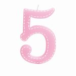 Vela Grande Tracejada Rosa Nº 5