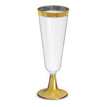 Taça Champagne 150ml Borda Dourada - 04 Un