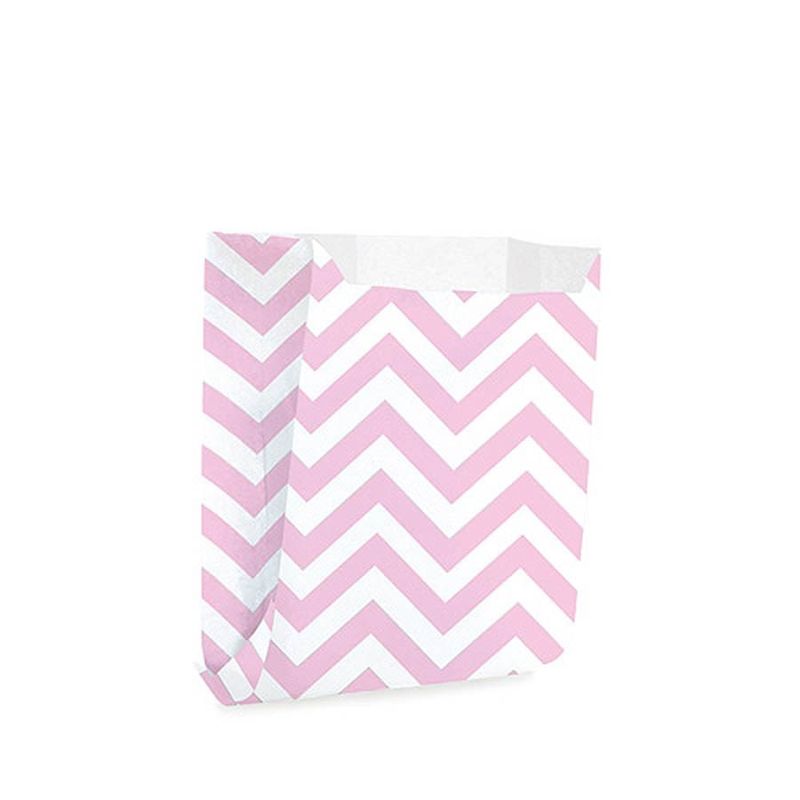 Saquinho para Lanche Missoni Rosa Bebe Médio 10x10,5x4 - 50 Un