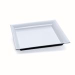 Bandeja Decorativa Quadrada Branca 25x25x2,5