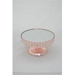 Suporte Solitário em Metal Rose, com Cristais de Vidro Ø 27 cm