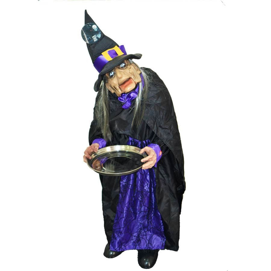 Decoração Halloween Assustadora Bruxa Com Sensor de Presença