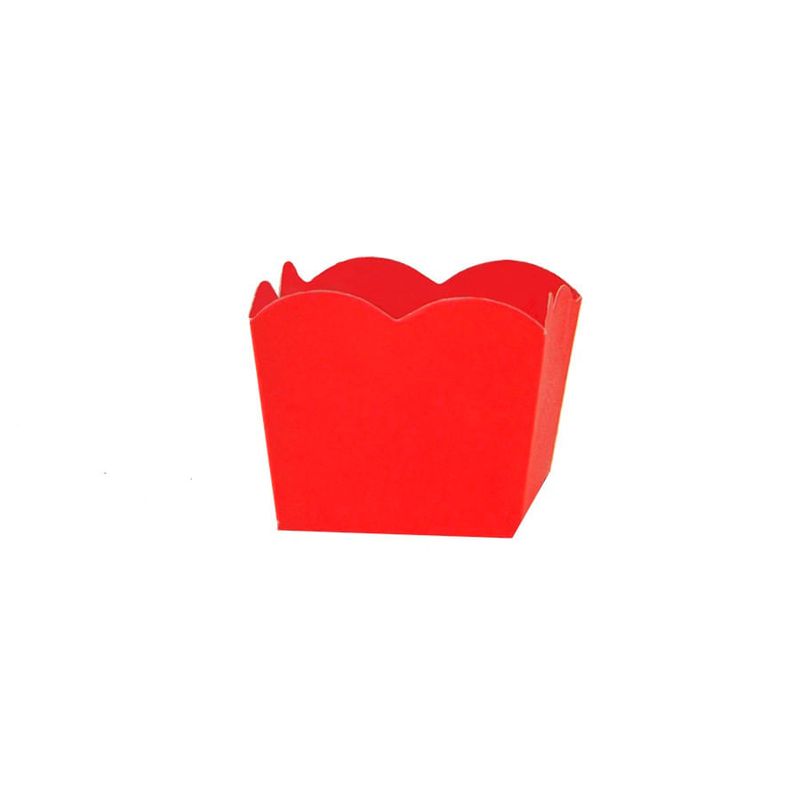 Forminhas Decorativas - Mini Cachepô Liso Vermelho 24 Un