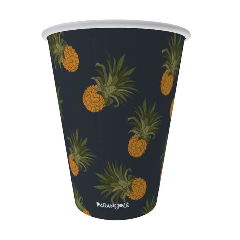 Parangolé - Copo de papel 240ml Estampa 2 Tropical Abacaxi 08 Un