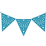 Parangolé - Cordão de Bandeirinhas Rendadas AZUL TURQUESA