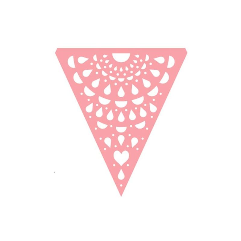 Parangolé - Cordão de Bandeirinhas Rendadas ROSA