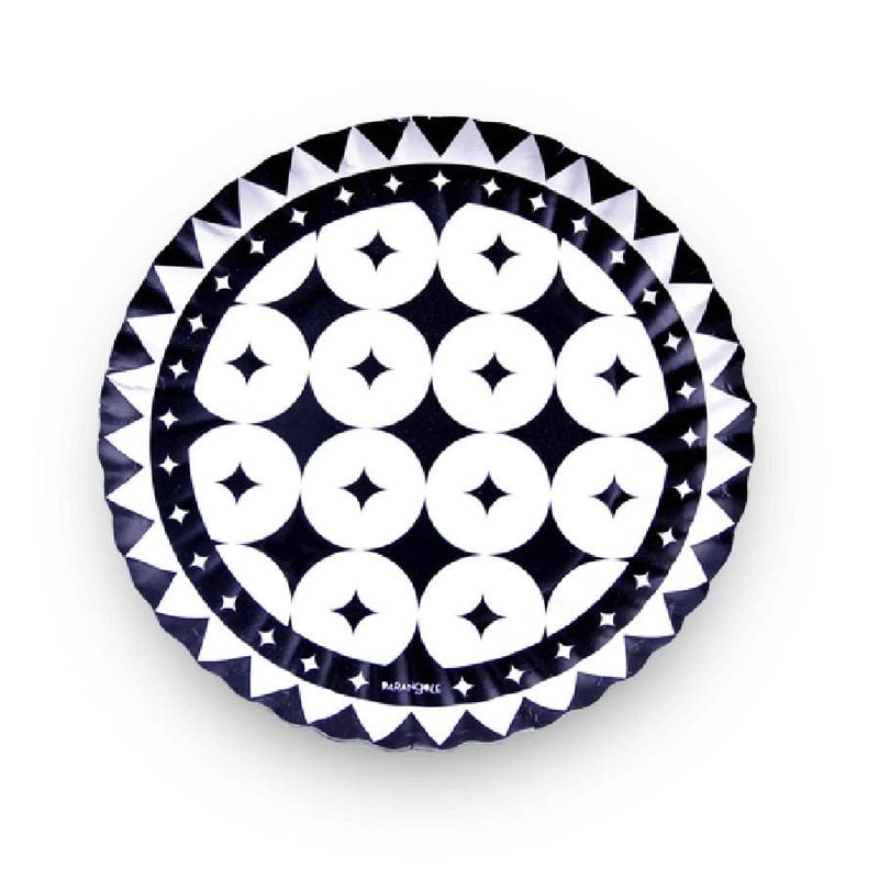 Parangolé - Prato Redondo 15cm Cores Preto e Branco 08 Un
