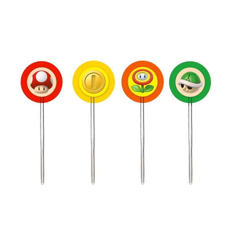 Super Mario Bros - Pick para Cupcake - 12 Un