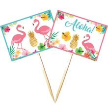 Lolipop para Cupcake Especial Flamingo - 10 Un