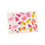 Kit Decorativo Cartonado Tropical Flamingo