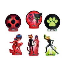 Festa Miraculous LadyBug - Decoração de Mesa Cartonada Miraculous Ladybug - 06 Un
