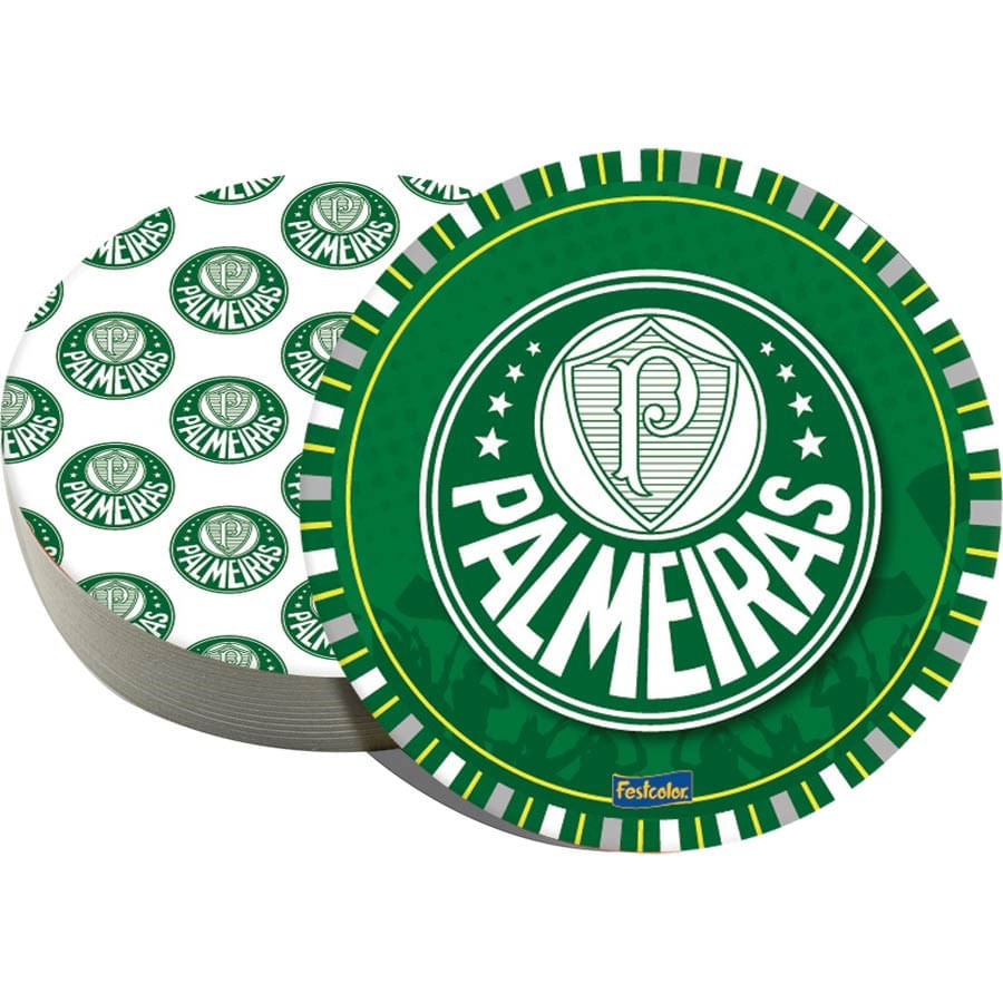 Topo De Bolo Topper Festa Aniversario Palmeiras 4u Festcolor Cor Verde