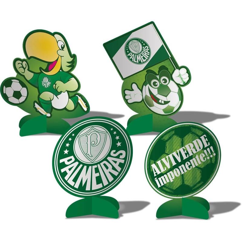 Festa Festa Palmeiras - Decoração de Mesa Cartonada Palmeiras - 08 Un