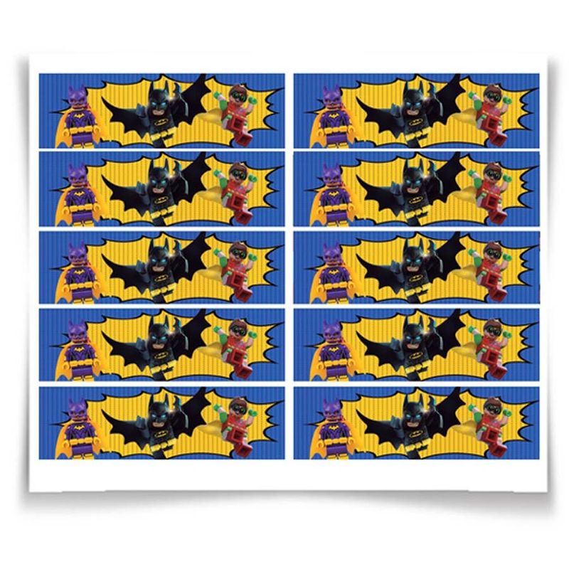 Festa Lego Batman - Adesivo Especial Retangular Lego Batman - 20 Un