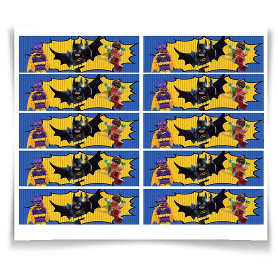 Etiquetas impermeáveis para baldes de pipoca Batman Lego :: flavoli.net -  Papelaria Personalizada :: Contato: (21…