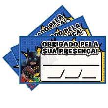 Festa Lego Batman - Tags SEM Furo Lego Batman - 15 Un